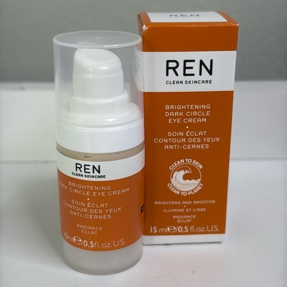 REN Clean Skincare Brightening Dark Circle Eye Cream NWT Full Size 0.5 fl oz - Picture 2 of 3